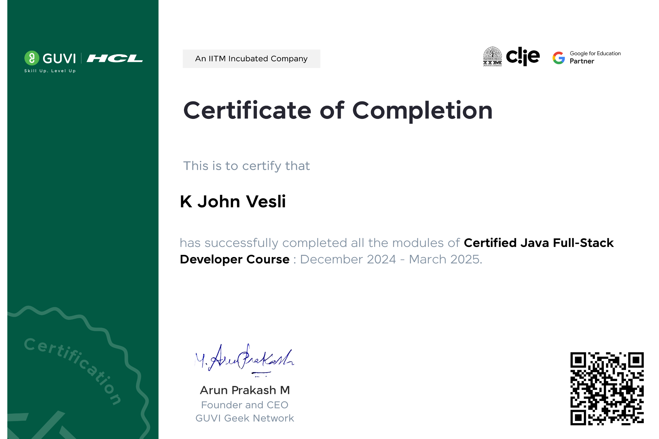 Certificate Image
