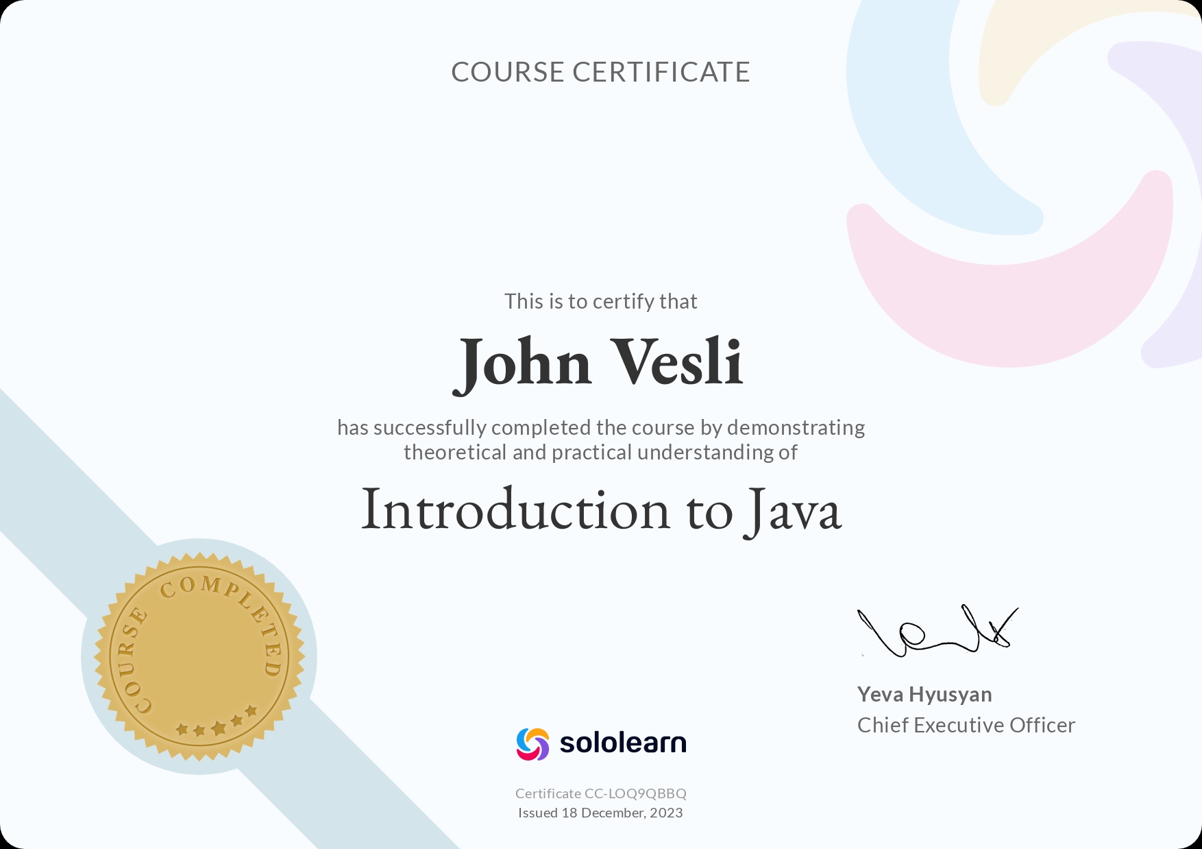 Certificate Image